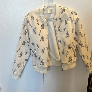 Club Monaco white and floral lightweight jacket. Size xs. NWT